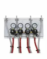 Four Gauge Beer Four Body Secondary Regulator - Panel Mounted