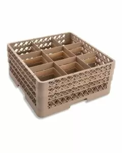 Vollrath 9 Compartment Dishwasher Glass Rack with 3 Extenders | 8-3/4"H