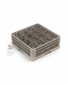 Vollrath 16 Compartment Dishwasher Glass Rack with 2 Extenders | 7-1/8"H