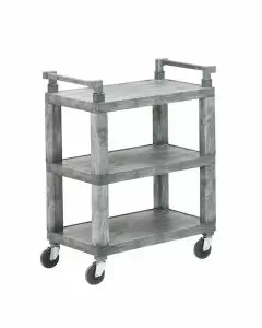 Vollrath 3-Shelf Open Plastic Utility Cart | 200 Lb Capacity