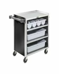 Vollrath 4-Shelf Paneled Stainless Steel Bussing Cart | 300 Lb Capacity