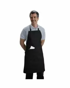 Full-length Bib Apron, Black       