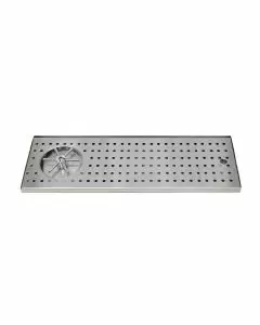 American Beverage 60" x 8" Countertop SS Drip Tray with Rinser, Stainless Steel