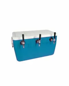 American Beverage 3 Tap Jockey Box Coil Cooler | 50' Coil | Blue