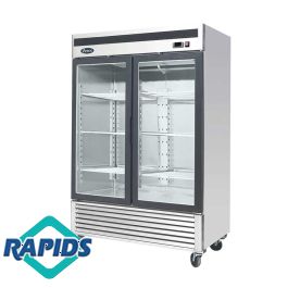 Atosa MCF8707GR Two Section Two Door Refrigerator Merchandiser