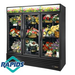 3 Door Florist Fridge | True GDM-72FC-HC~TLS01