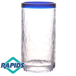 Solera 16oz Cooler Glass with Blue Rim Texture - Set of 12