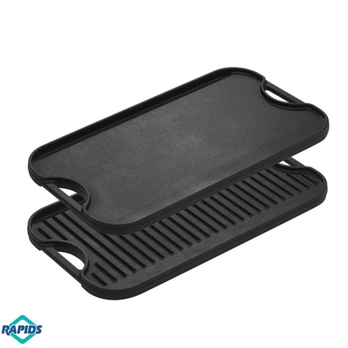 Lodge Pro Grid Reversible Grill Pan & Griddle - Thumbnail 4
