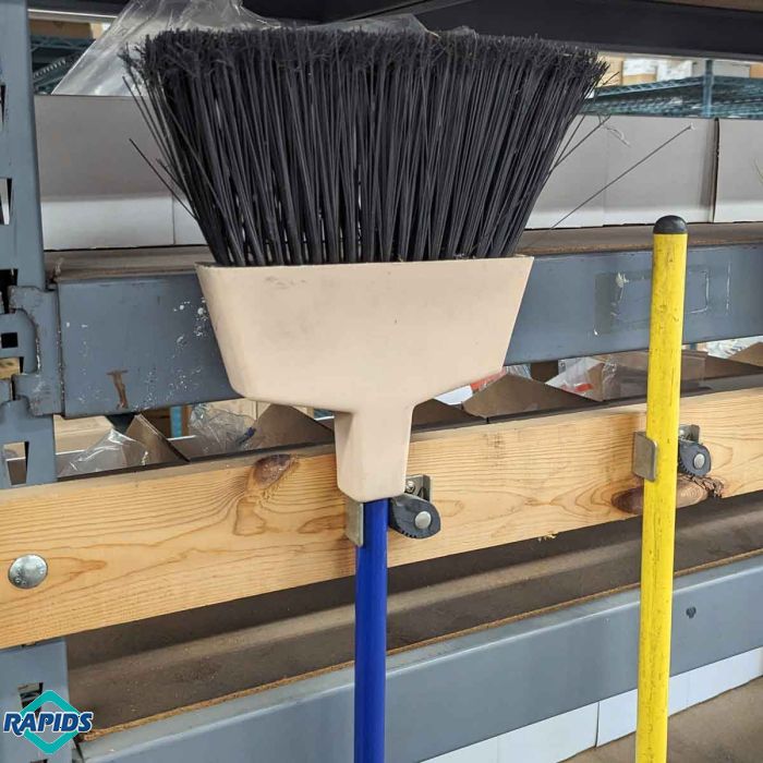 Commercial Mop and Broom Holder | Wall Mount Hanger Commercial Mop and Broom Holder | Wall Mount Hanger