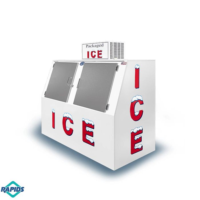 Leer L60ASL-R290 Outdoor Ice Merchandiser – 2-Door, 180-Bag Capacity