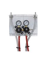 Dual Gauge Beer Dual Body Secondary Regulator - Panel Mounted