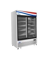 Atosa MCF8709GR Two Section Two Sliding Door Refrigerator Merchandiser