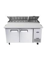 Atosa MPF8202 67" Two Door Refrigerated Reach-In Pizza Prep Table