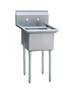 Atosa MRSA-1-N Stainless 1-Compartment Sink | 24"W