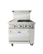 Atosa AGR-12G4B 4-Burner Gas Range with BONUS 12″ Griddle
