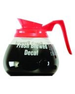 GMCW Decaf Glass Coffee Decanters w/ Orange Handle
