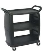 Carlisle CC2036 Utility Bus Cart for Dirty Dishes, Black