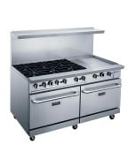 Dukers DCR60-6B24GM 6 Burner 60" Gas Range with 24" Griddle