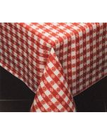 Marko 52" X 52" Vinyl Restaurant Tablecloth (Red & White Checkered)
