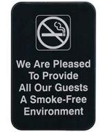 Smoke Free Environment Sign with No Smoking Symbol
