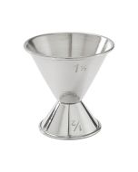 1/2 x 1-1/2 oz. Stainless Steel Bar Jigger