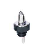 Spill-Stop Plastic Pourer Chrome with Black Collar