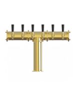 UBC Terra 6 Faucet T Tower Stainless Steel Gold Finish Glycol Ready