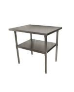 Stainless Steel Work Table 36" x 24" with Galvanized Leg & Undershelf