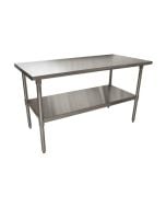 Stainless Steel Work Table 60" x 30" with Galvanized Leg & Undershelf