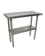 Stainless Steel Work Table 18" x 36" with Galvanized Leg & Undershelf