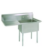 BK Resources One Compartment Economy Sink | 18" Left Drainboard