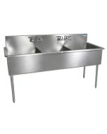 BK Resources BK8BS-3-1221-12 Three Compartment Budget Sink, 39" W