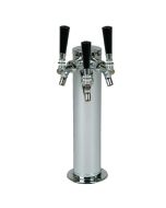 American Beverage Three Faucet Beer Tower, Stainless | 3" Column