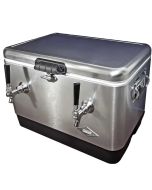 2 Tap SS Belted Jockey Box | Cold Plate 54 Qt Coil Cooler