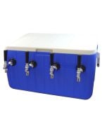 4 faucet, 4 tap Draft Beer Jockey Box Cooler with 50 Ft. Coil, 48 Qt for serving cold beverage off property