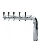 "L" Brew Pipe Draft Beer Tower Multi Faucets. Right Mount on Countertop 