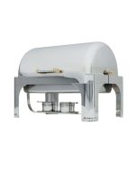 Vollrath 46080 9 qt. New York Rectangular Countertop Chafer with Roll-Top Dome Cover