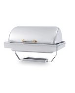 Vollrath 46258 9 qt. Full Size New York Drop-In Chafer with Retractable Dome Cover