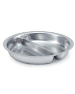 Vollrath 49334 2-1/2 qt. Divided Two-Compartment Round Heavy-Duty Stainless Steel Food Pan