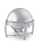 Vollrath T3605 6 qt. D-Lux Round Stainless Steel Chafer with Dripless Rolltop Cover