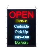 All-In-One LED OPEN Sign with Restaurant Status