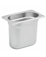 Stainless Steel Steam Table Pan | 1/9 Size | Anti-Jamming | 6"D