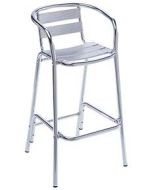 Aluminum Outdoor Bar Stool Chair with Arms  