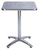30" Square Aluminum Outdoor Restaurant Dining Table, 29" Tall      