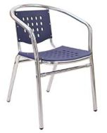 Aluminum Arm Chair W/poly Seat/back