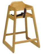 Solid Oak High Chair, Natural      