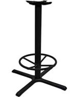 Stand-up Black Restaurant Table Base with Foot Rest Ring     