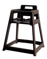 Commercial Plastic High Chair Booster for Children, Black