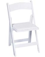 White Wedding Chair W/padded Seat