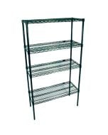 Industrial Wire Shelving Kit, Epoxy Coated (30"W x 18"D x 74"H)  